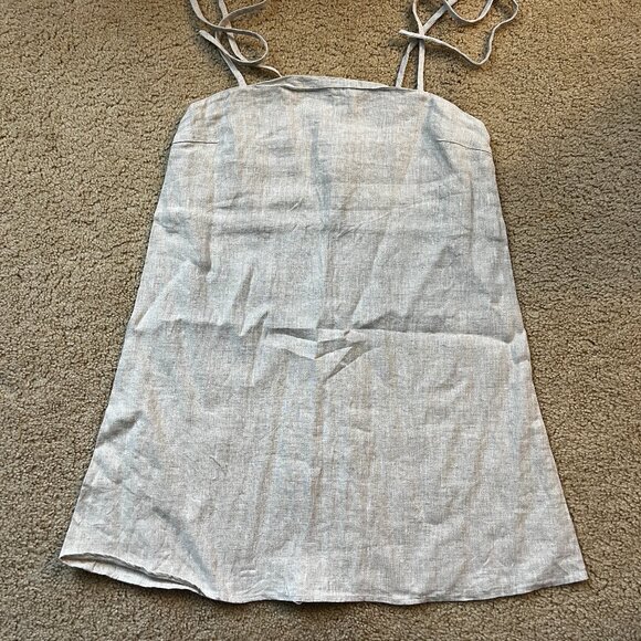 Reformation Aubree Linen Dress Oatmeal - Size S - Picture 1 of 3